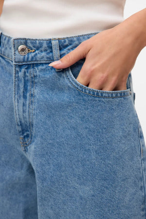 Kath Long Denim Shorts - denim azzurro