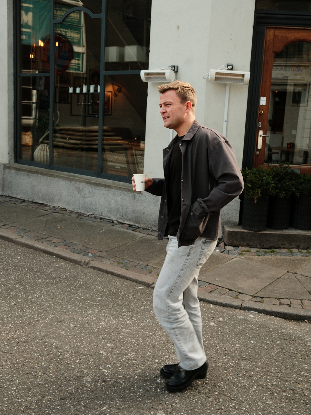 Jeans in forma rilassata - denim grigio