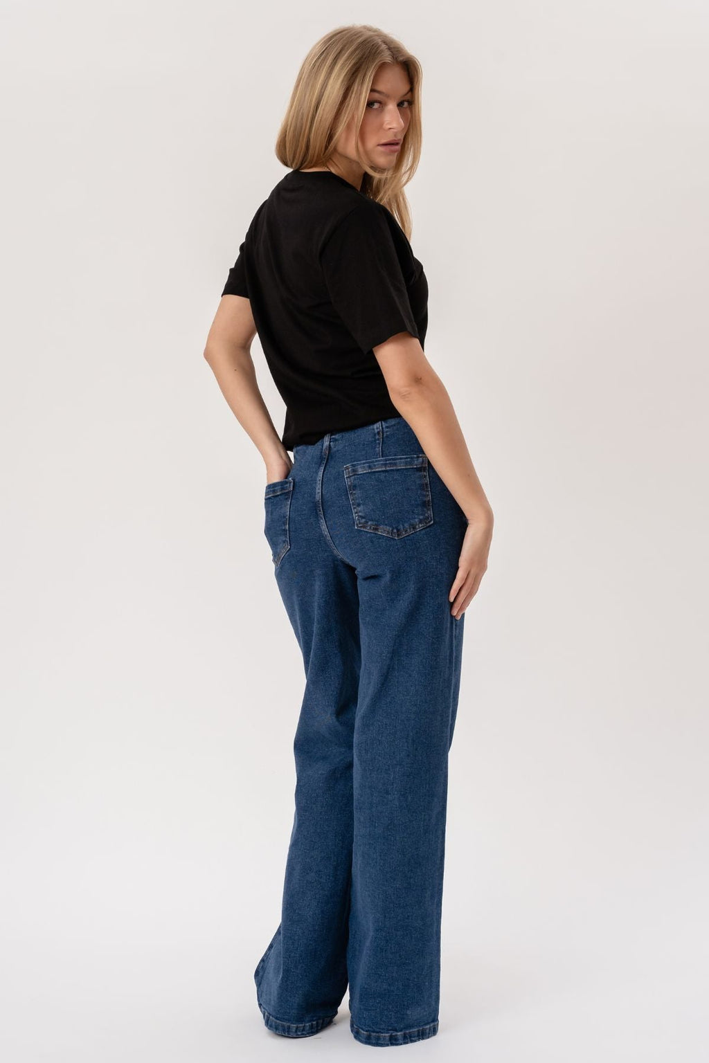 Miley Wide Jeans - Mid Blue