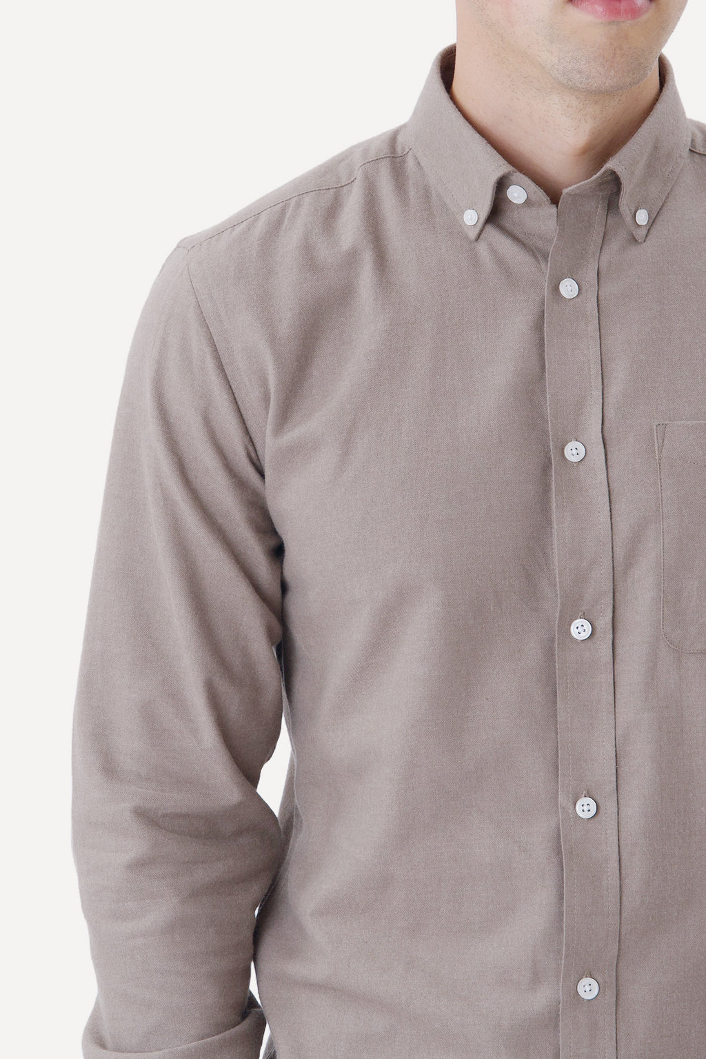 Camicia in flanella - Sabbia