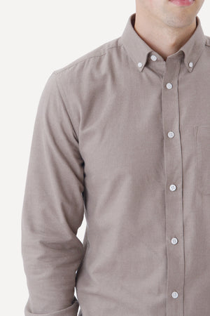 Camicia in flanella - Sabbia