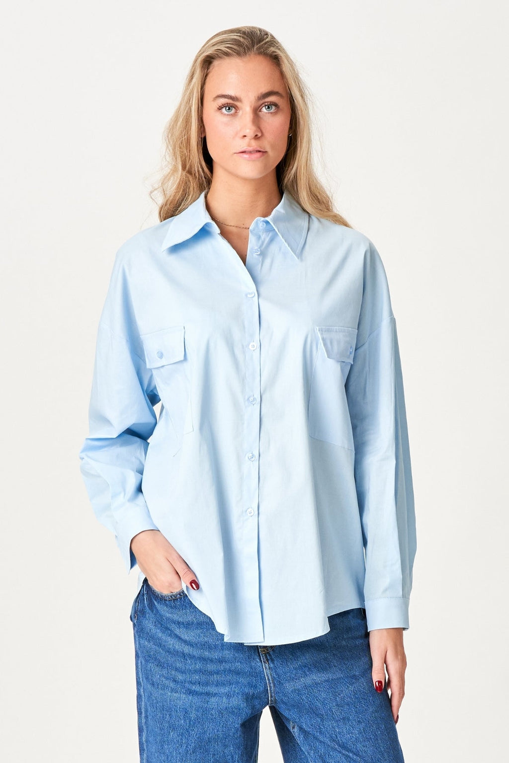 Clara Oversized Camicia - azzurro