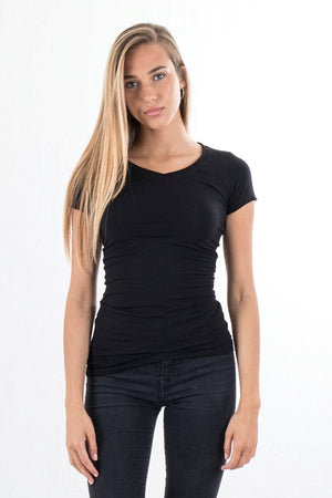 Maglietta di base Vneck Slim - Nero