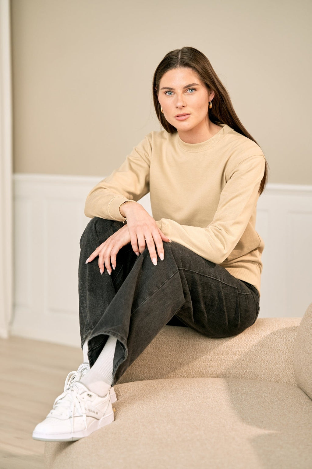 Crewneck di base - Sand (Lady)