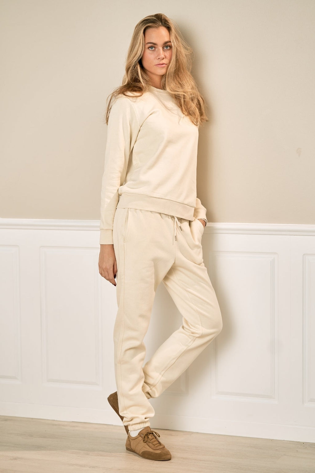 Pantaloni della tuta di base - Beige leggero