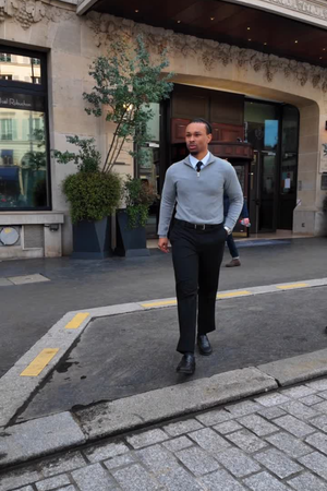 Pullover Half Zip - Grey Melange