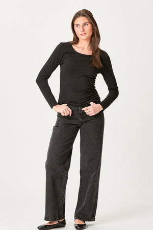 Basic long-sleeved T-shirt - Black