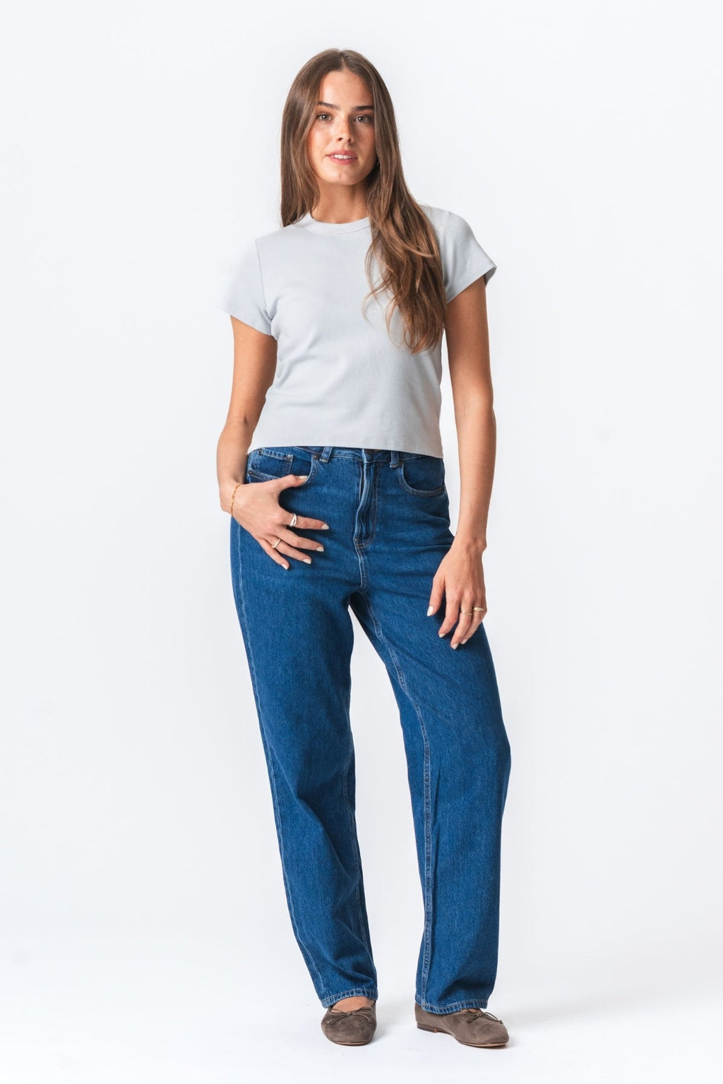 Emily Short T-Shirt - Light Grey