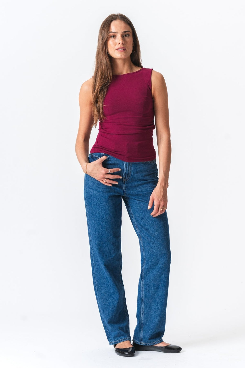 Ellie Top - Borgogna