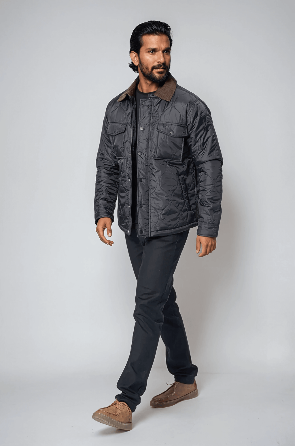 Quilted Jacket - Black