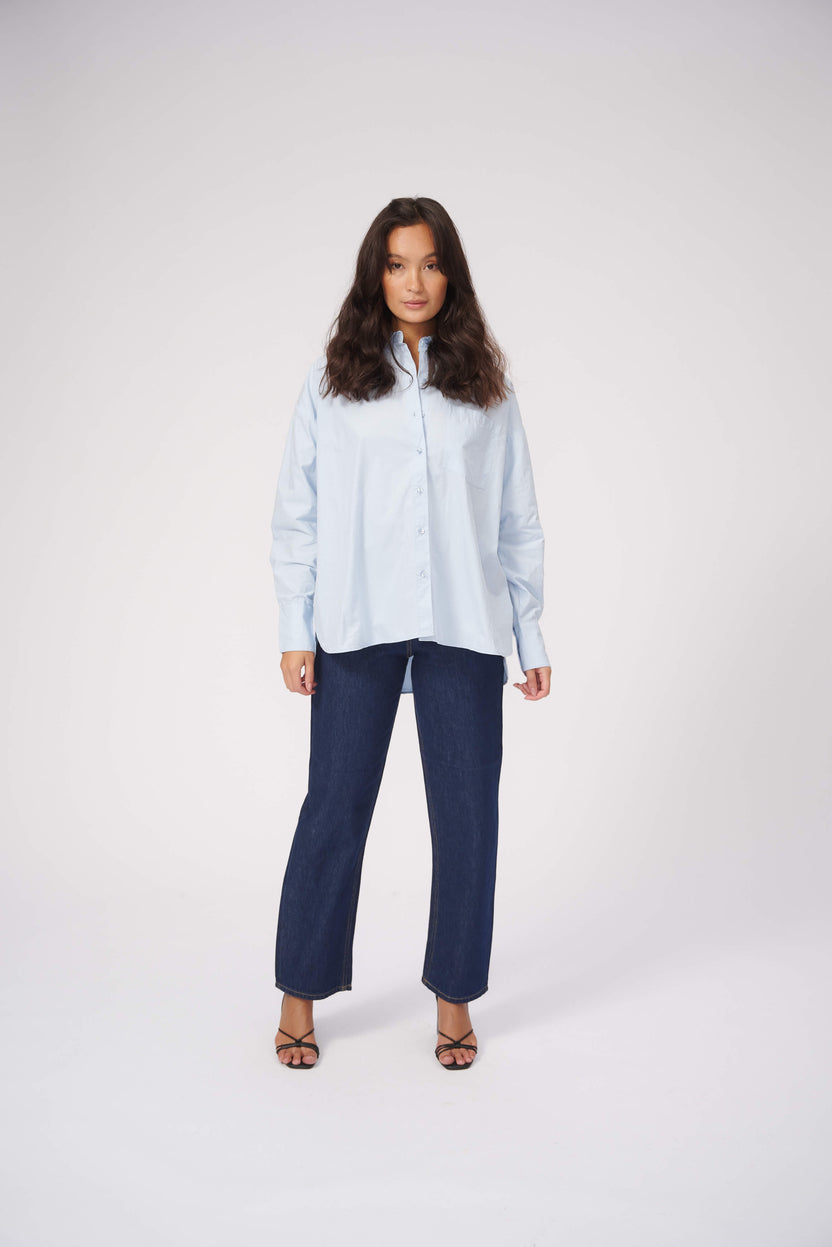 Camicia rilassata - azzurro