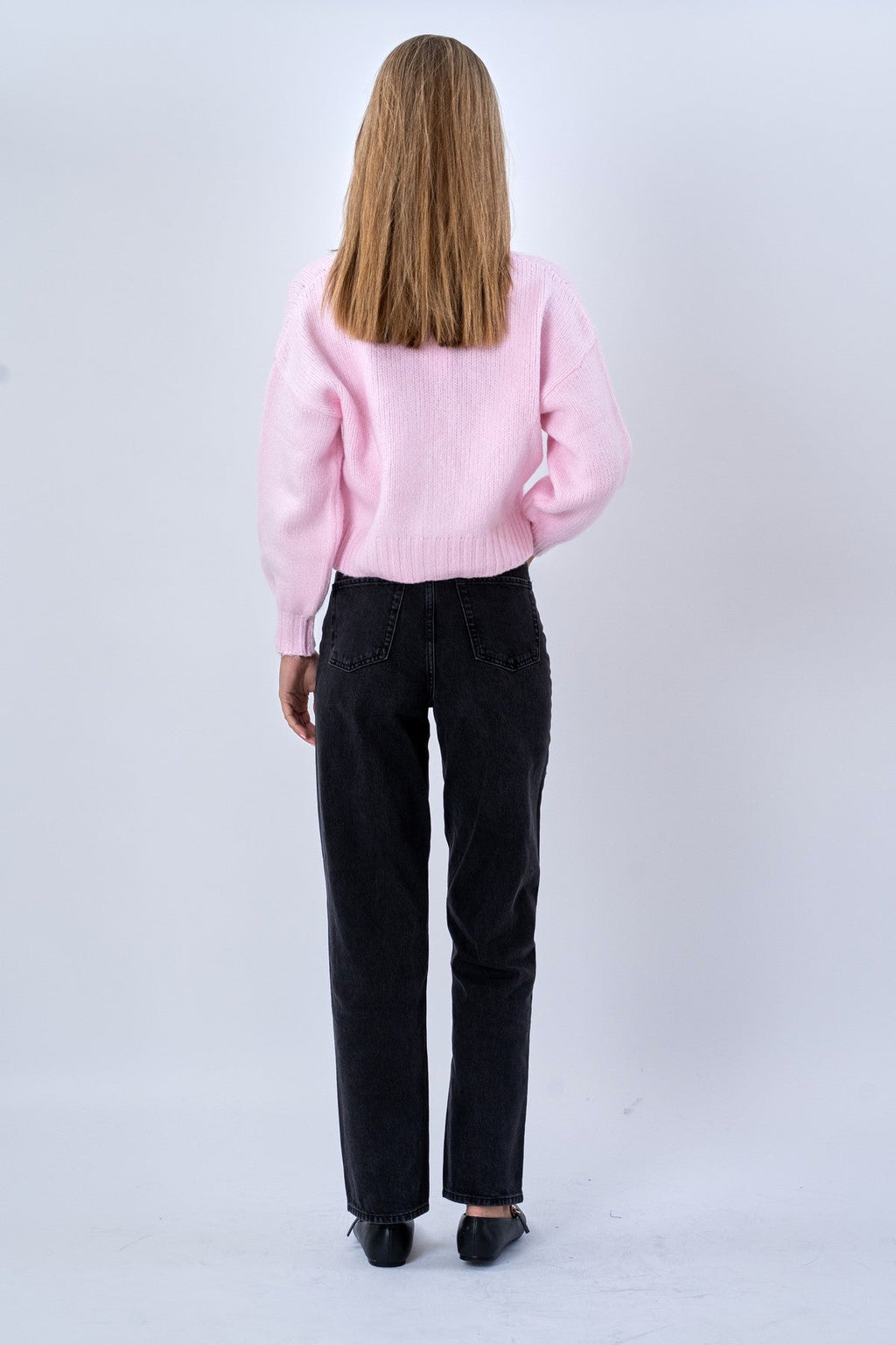 Cardigan con scollo a V - Rosa