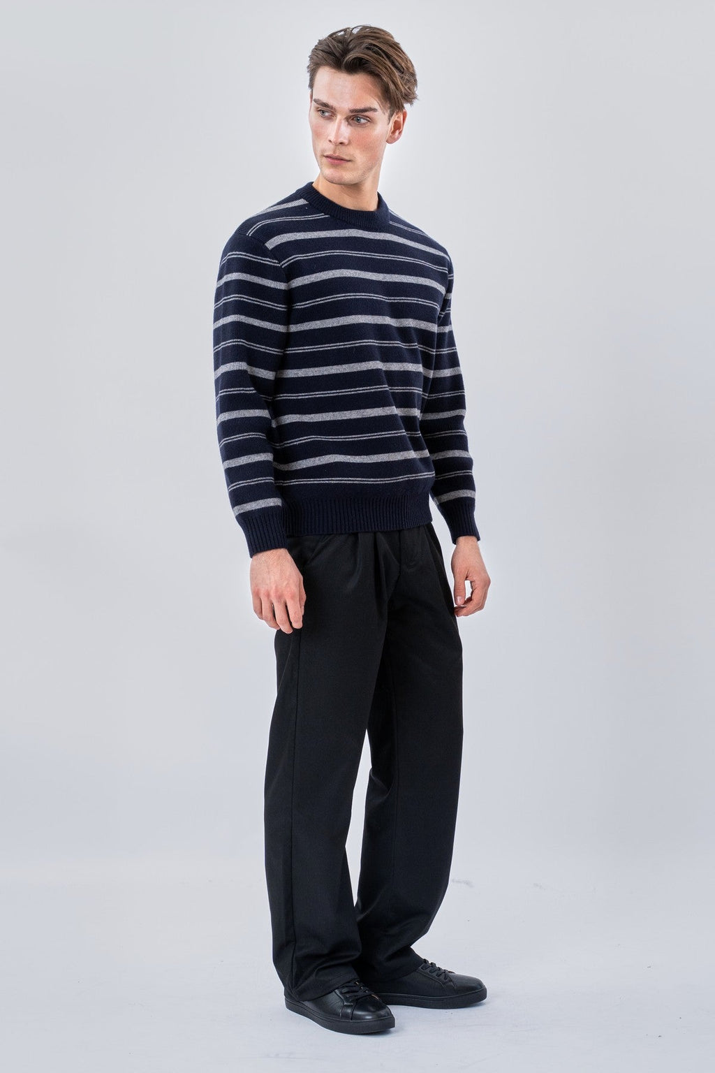 Striped Sweater - Dark Blue