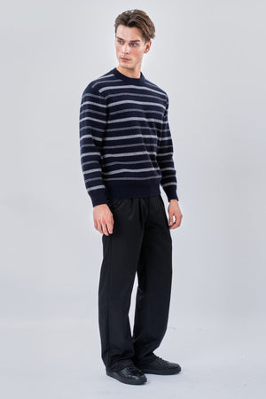 Striped Sweater - Dark Blue