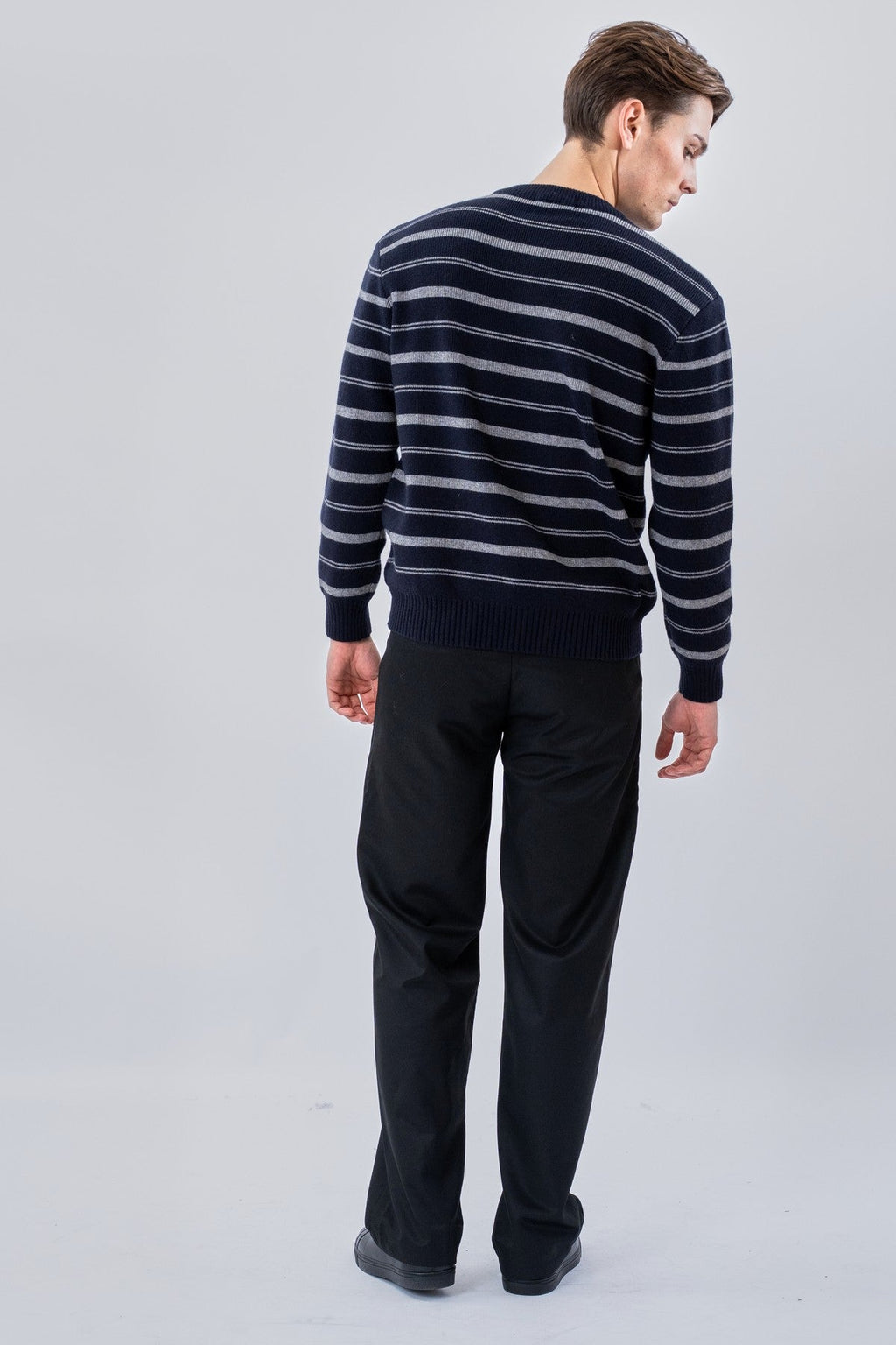 Striped Sweater - Dark Blue