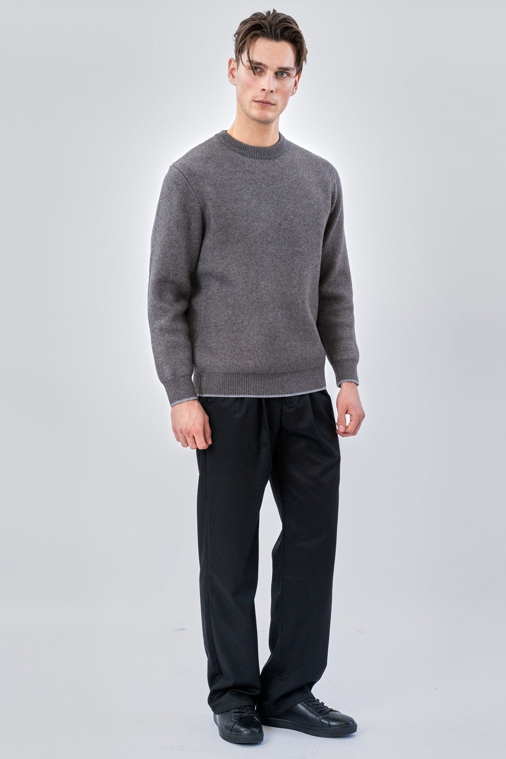 Maglione girocollo - Grigio