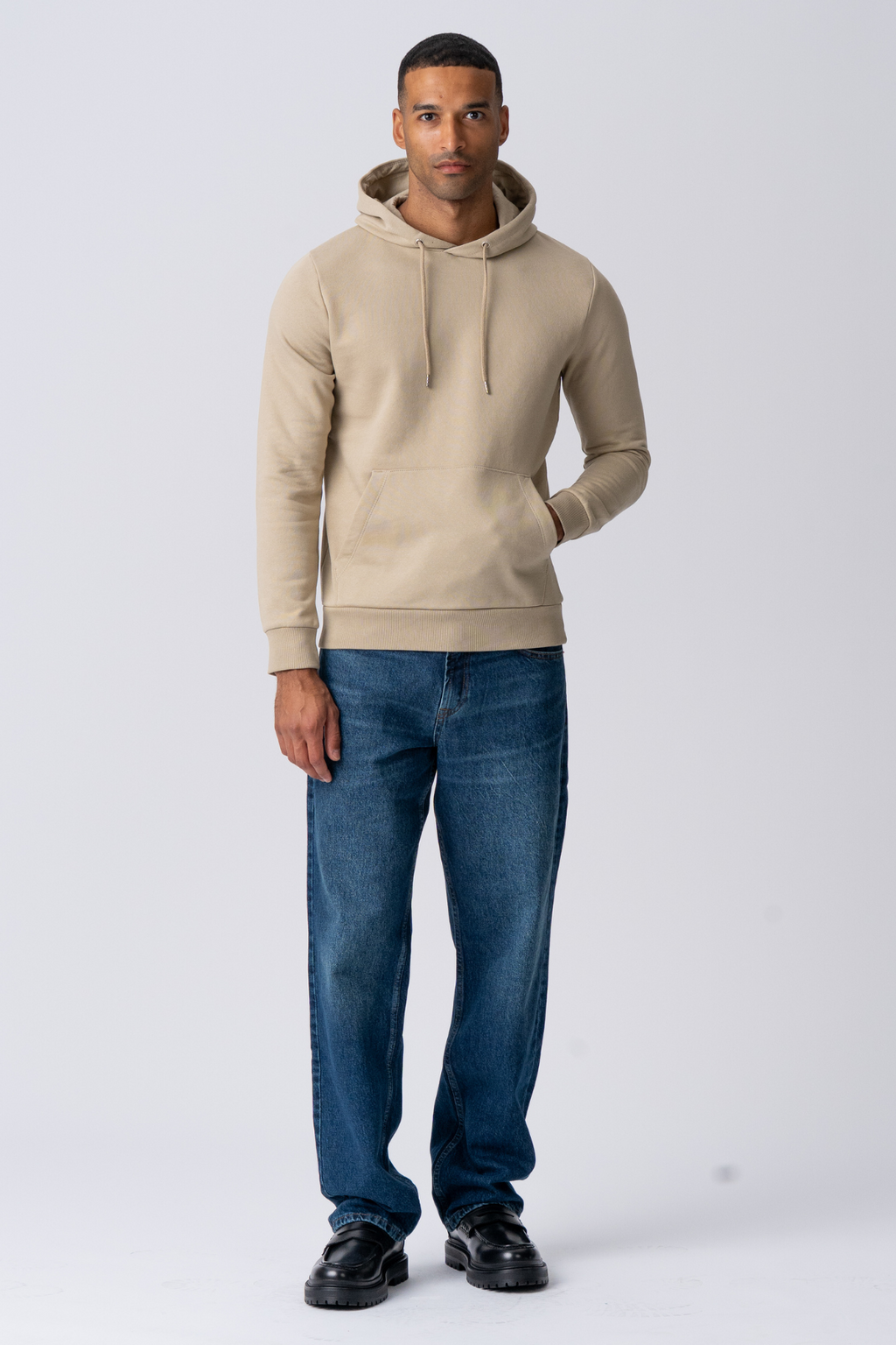 Basic Hoodie Sweat - Dark Beige