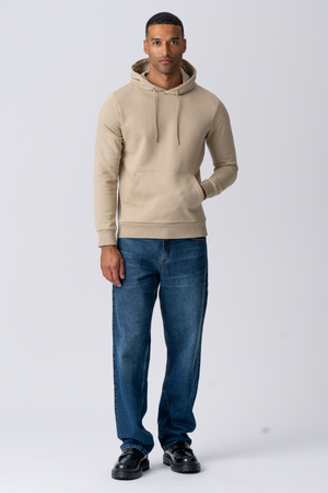 Basic Hoodie Sweat - Dark Beige