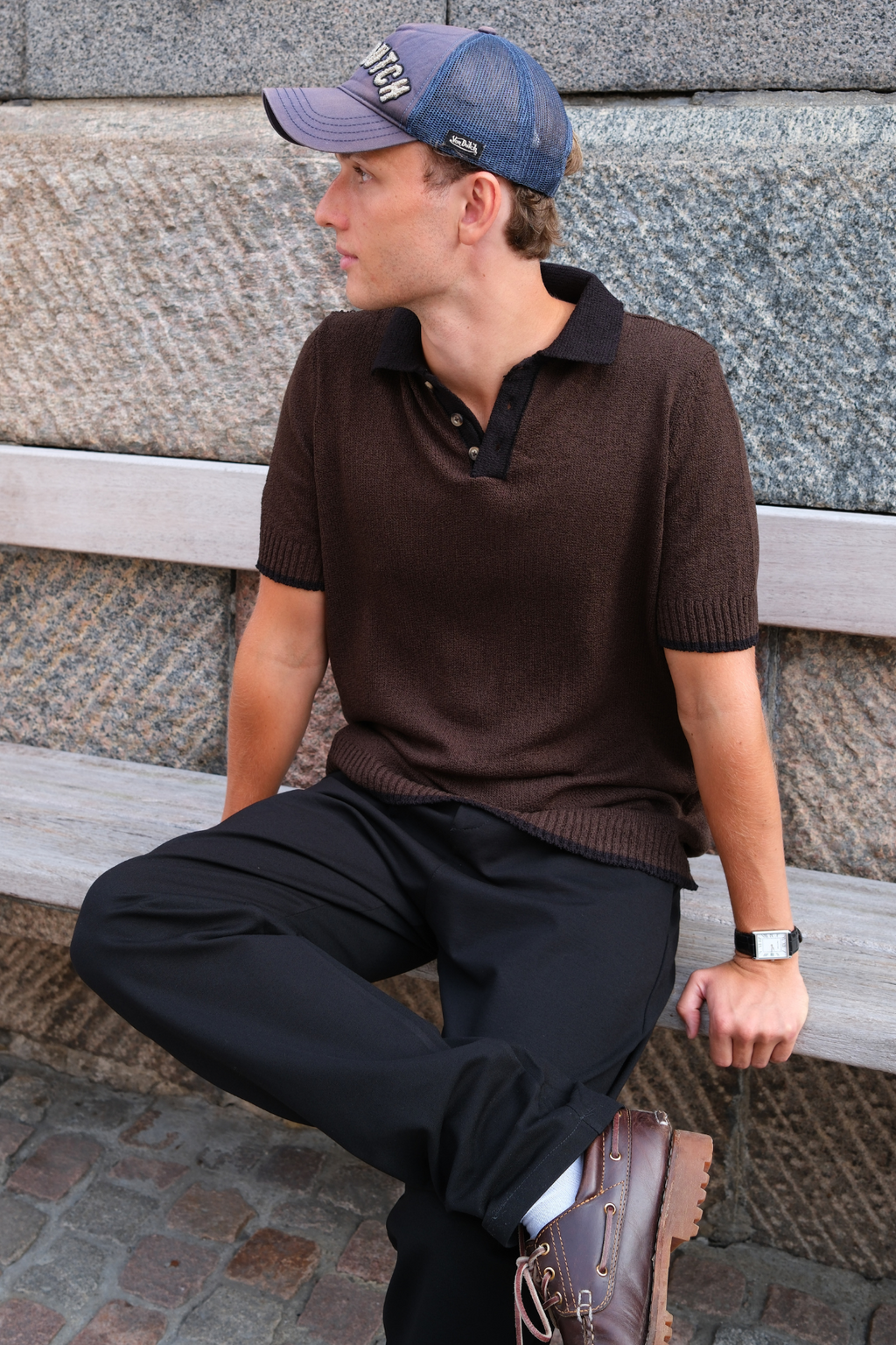 Polo a maglia - Brown