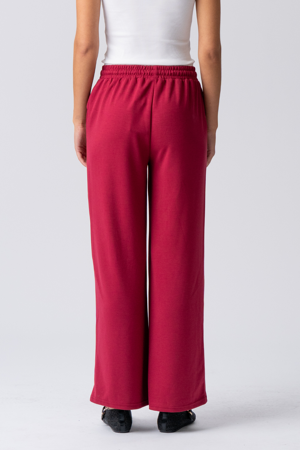 Leah sciolto Pants - Borgogna