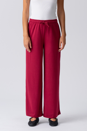 Leah sciolto Pants - Borgogna