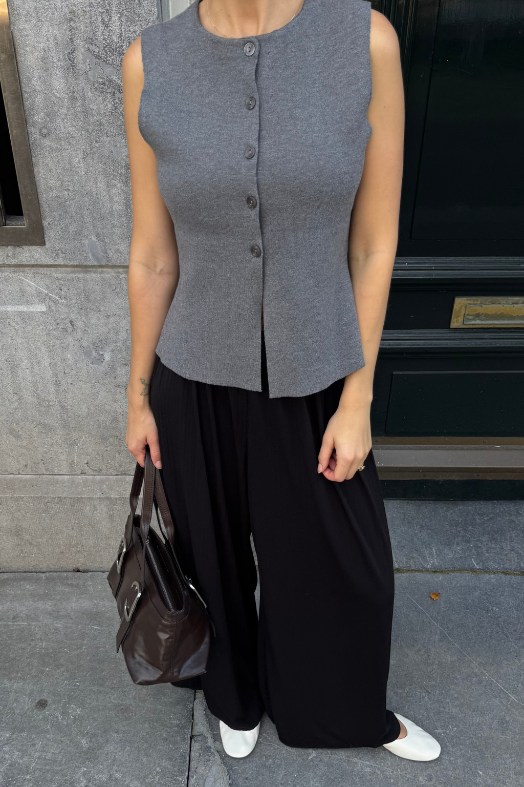 Giubbotto a maglia Reynard - Melange grigio medio