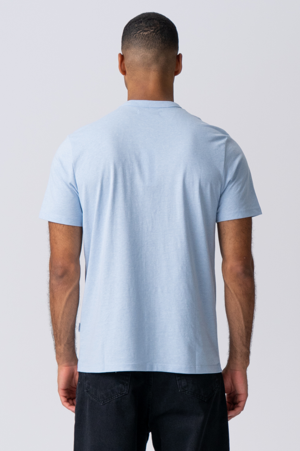 T-shirt With Pocket - Light Blue