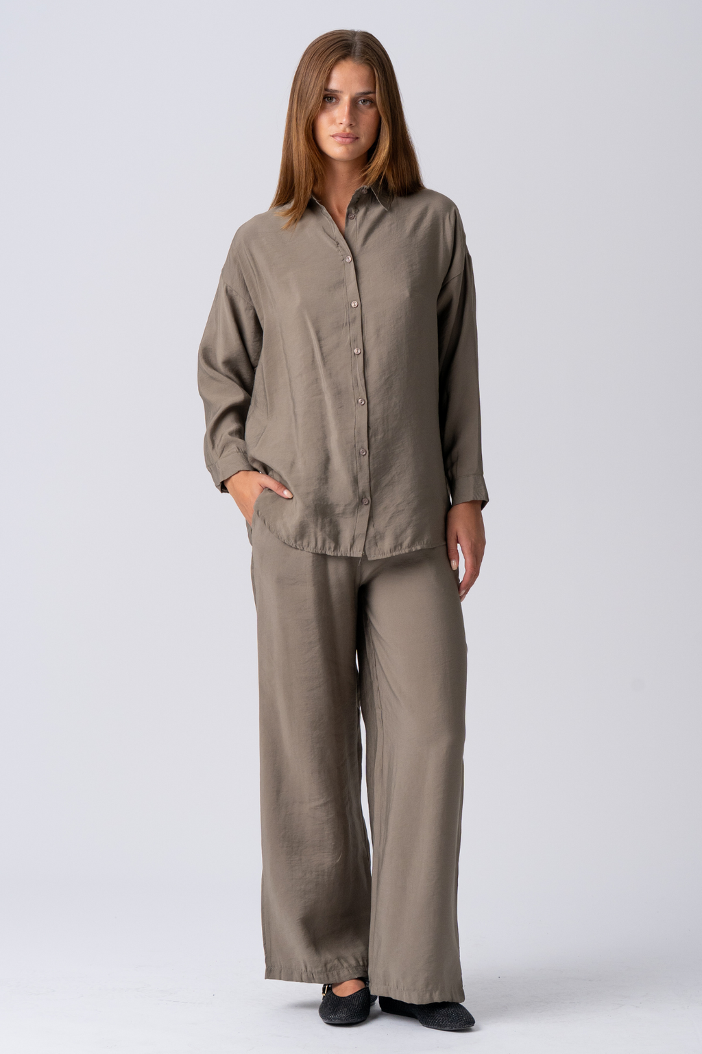 Mia Pants + Mia Shirt (Khaki) – Package Deal