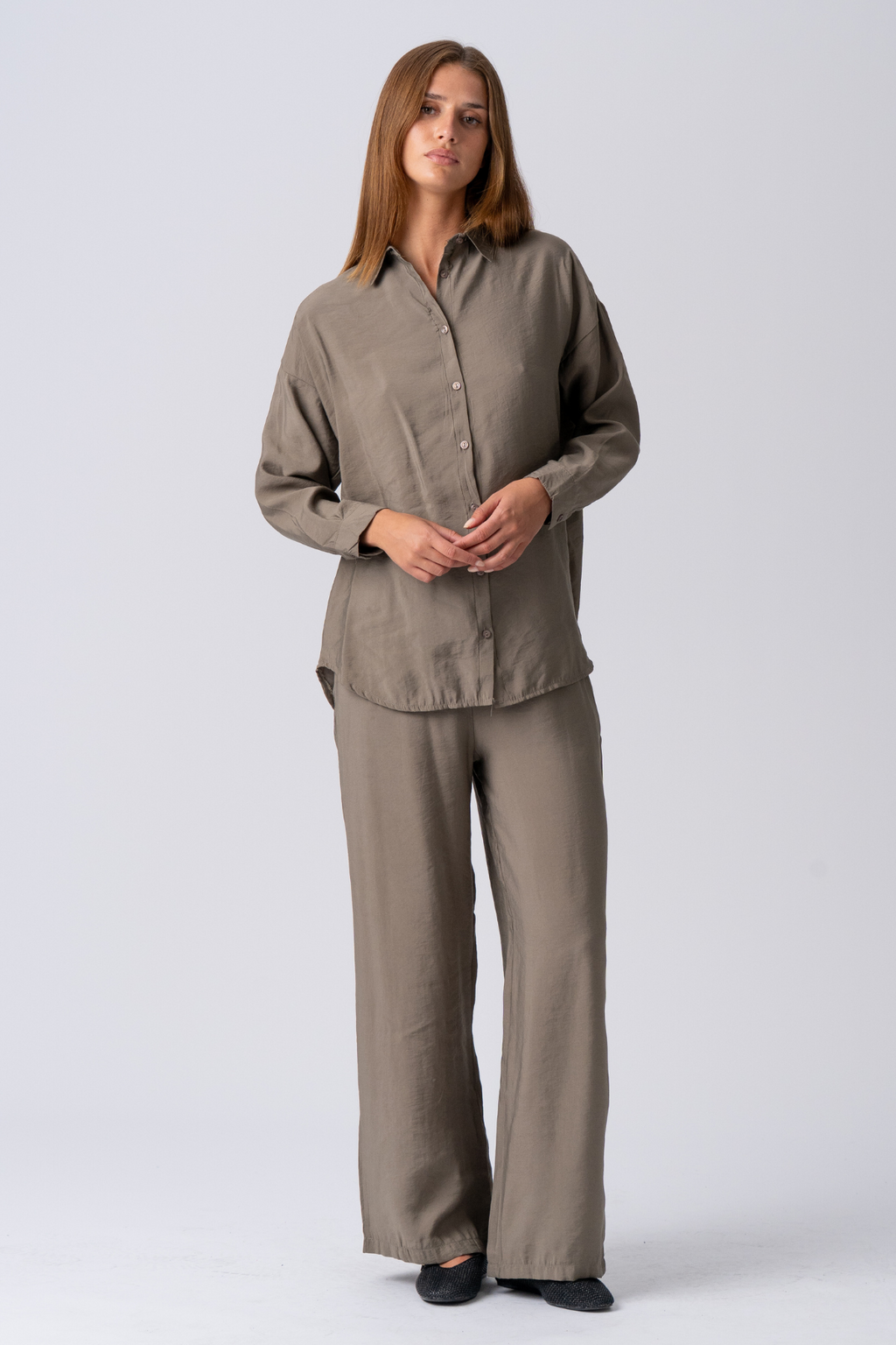 Mia Pants + Mia Shirt (Khaki) – Package Deal