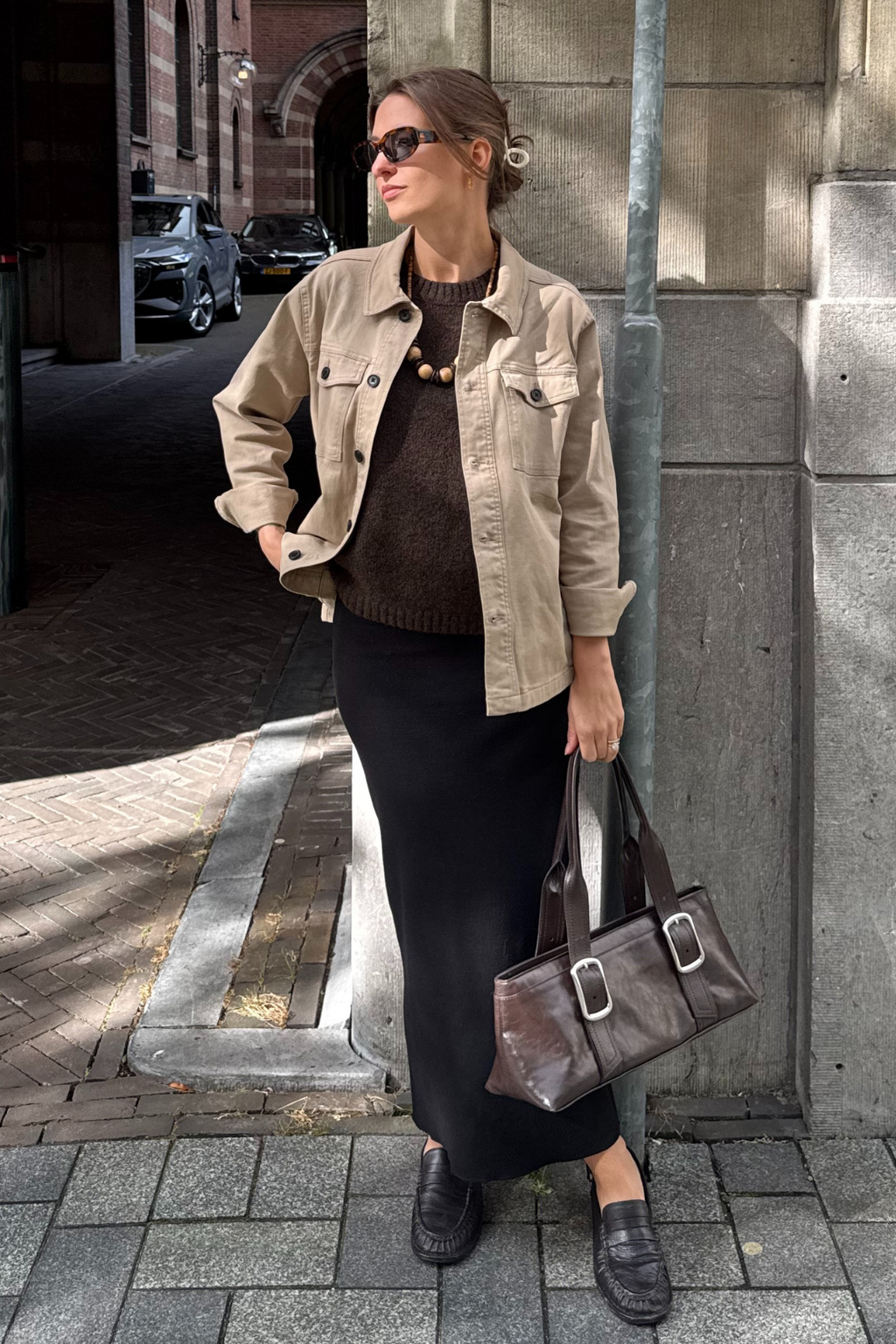 Twill Overshirt - Beige