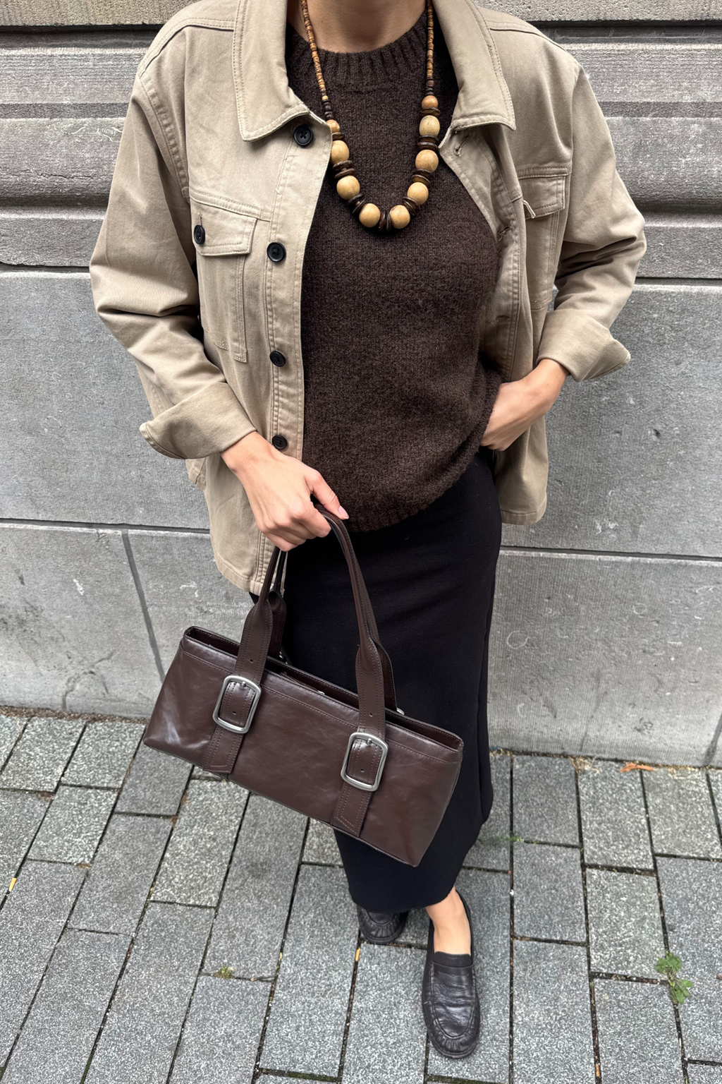 Twill Overshirt - Beige