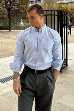 The Original Performance Shirt Oxford - azzurro/bianco