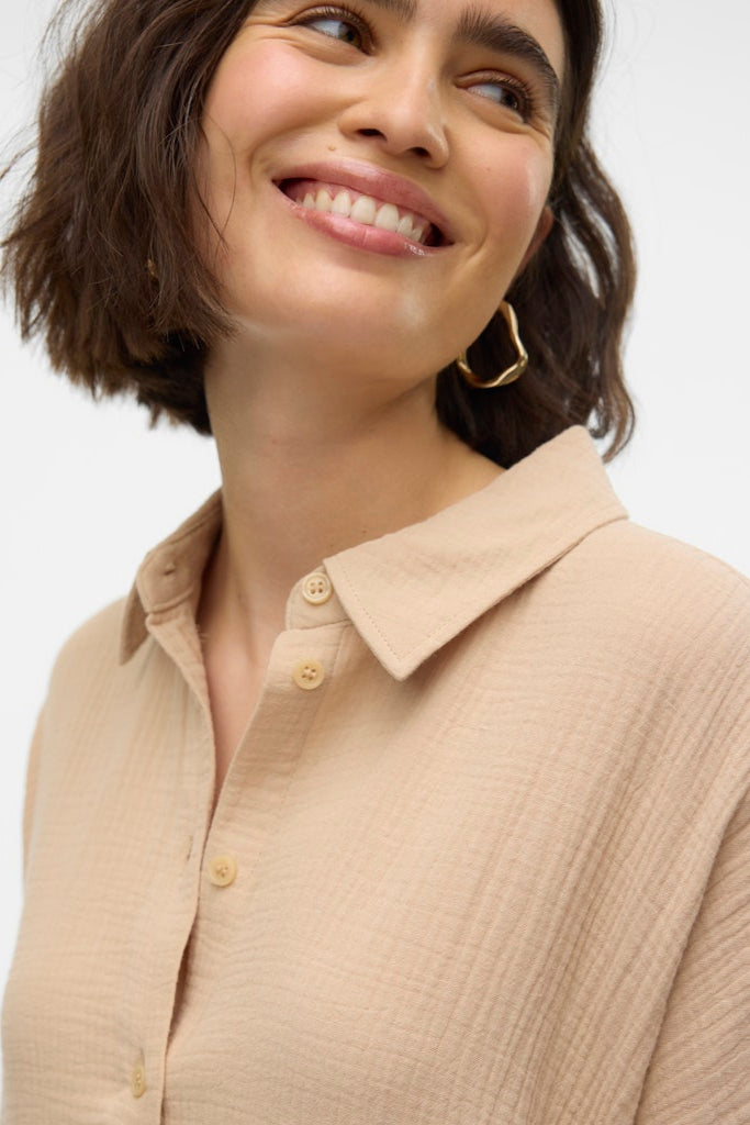 Natali Oversized Shirt - Irish Cream