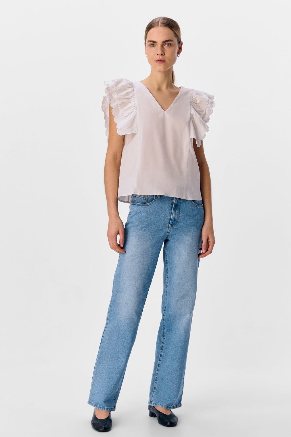Hope Papaya Nour S/S Top - Sabbia bianca