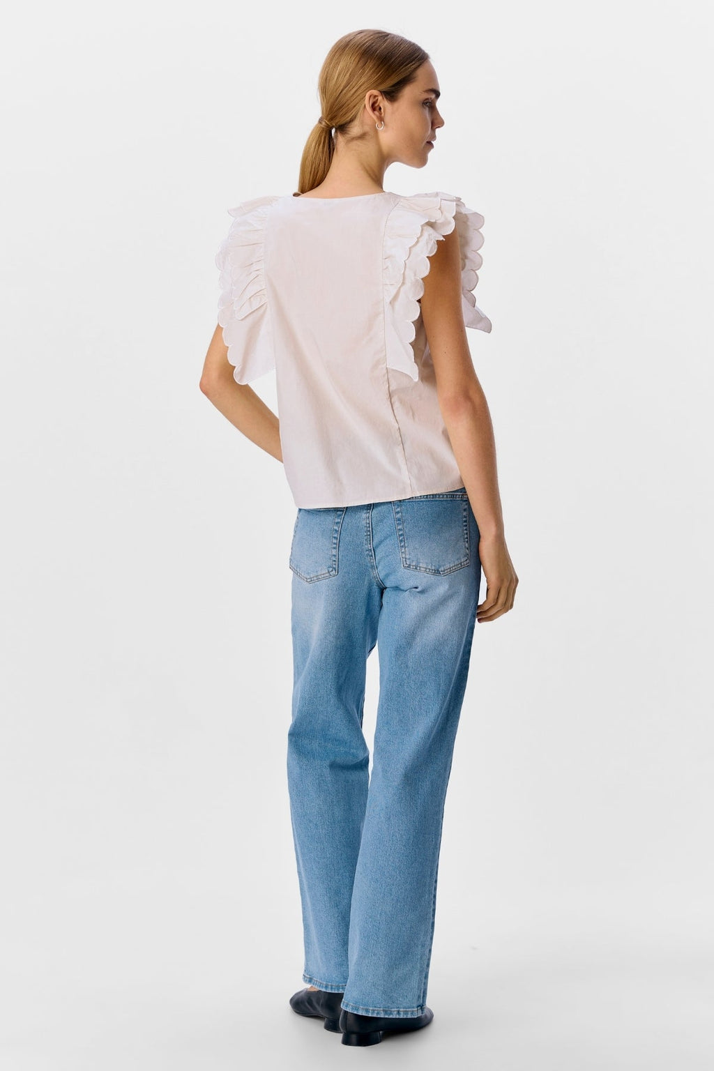 Hope Papaya Nour S/S Top - Sabbia bianca