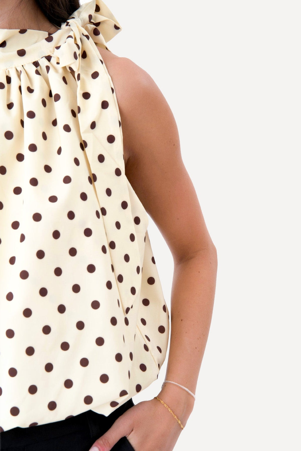 Top Wilma - Pois Giallo/Marrone