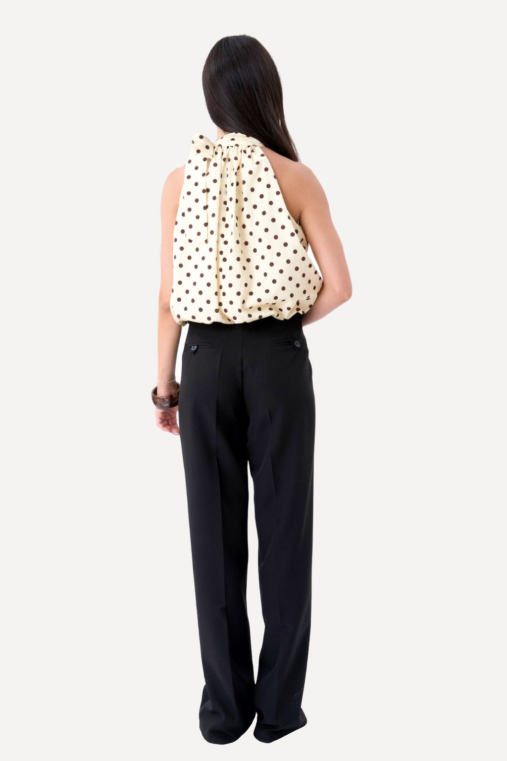 Top Wilma - Pois Giallo/Marrone