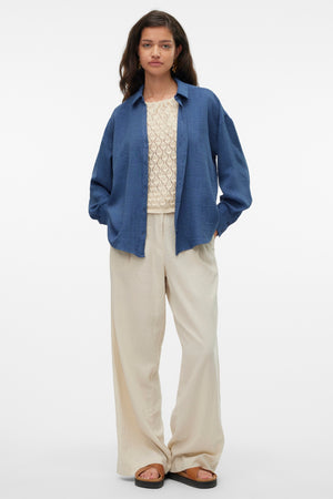 Camicia Melaney Queeny - Denim scuro melange