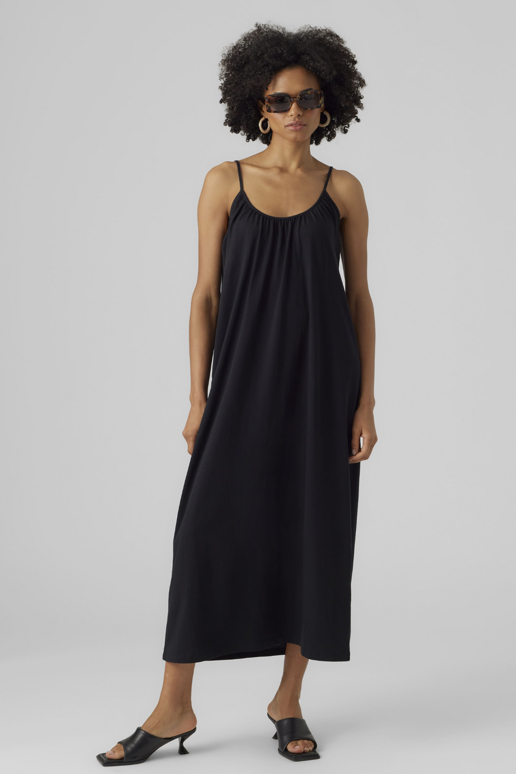 Luna singlet caviglia abito - nero