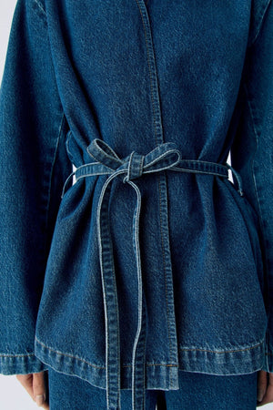 Mallie Blazer - Medium Blue Denim