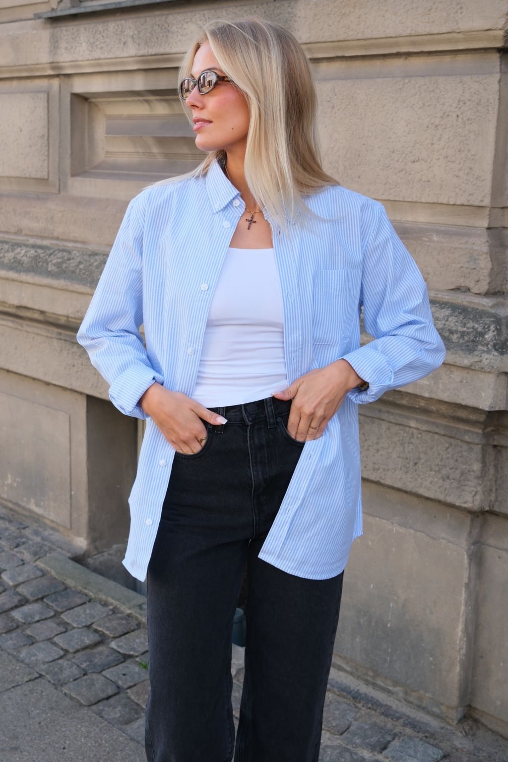 Fidanzato oxford camicia - azzurro/bianco