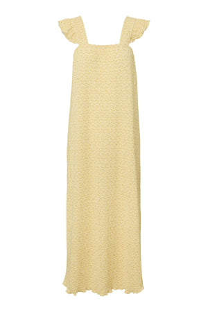 Flora Strap Flounce Dress - French Vanilla