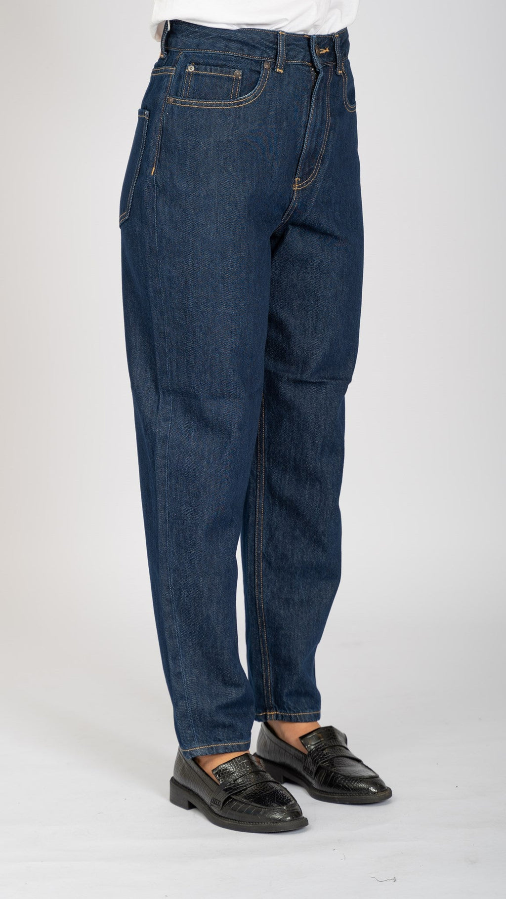 The Performance Mom Jeans - denim blu scuro