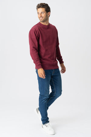 Basic Crewneck - Burgundy Red