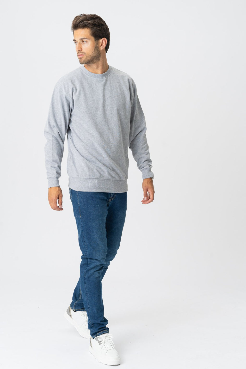 Crewneck di base - grigio