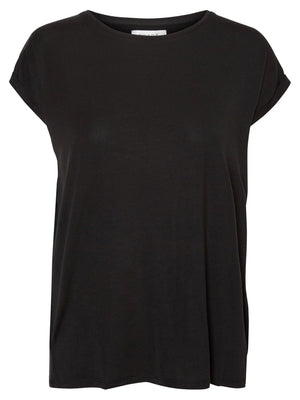 T -shirt morbida di base - nero