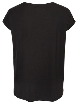 T -shirt morbida di base - nero