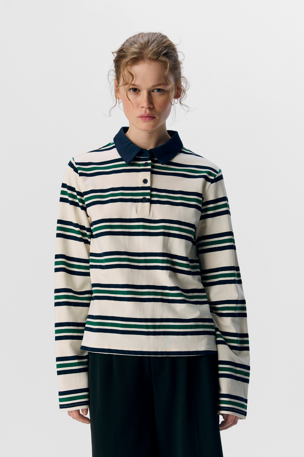 Nana L/S Polo Top - Sky Capitano