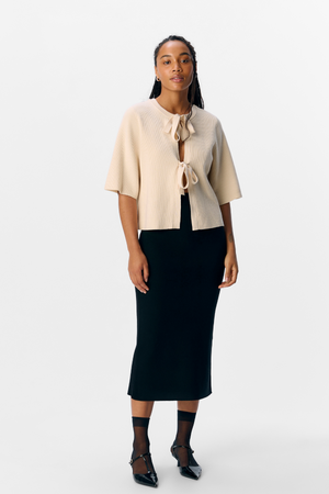 JULLA PARVI 2/4 Knit Cardigan - Sandshell