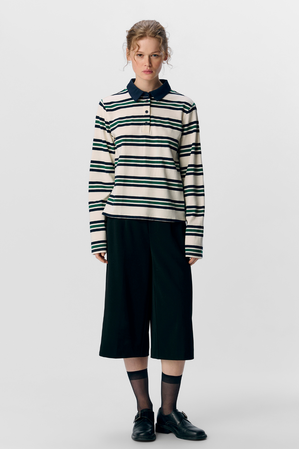 Nana L/S Polo Top - Sky Capitano